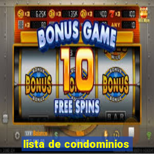 lista de condominios